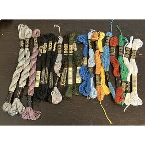 DMC Variety Of Embroidery Floss Thread Lot Of 20 Warm Neutral Earth Tones
